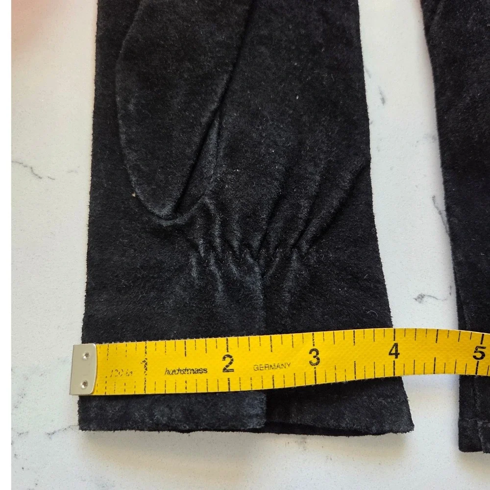 Fownes Black Suede Gloves XL 100% Acrylic Lining Fine Imported Suede‎